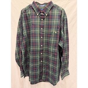 Towncraft Multicolor Plaid Button Down Shirt‎ Size XL